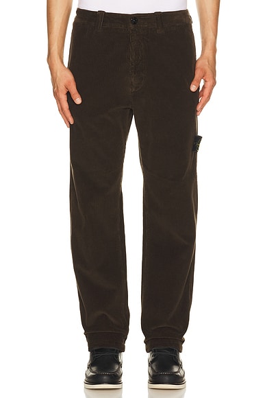 Stone Island Straight Trousers in Coal Grey