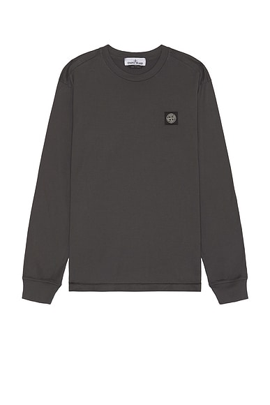 Stone Island Long Sleeve T-Shirt in Charcoal