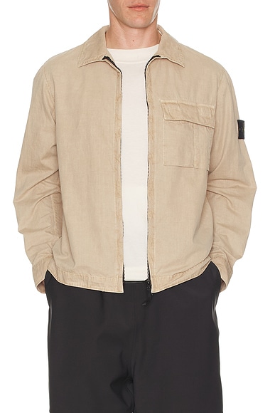 Brushed Cotton Canvas Overshirt