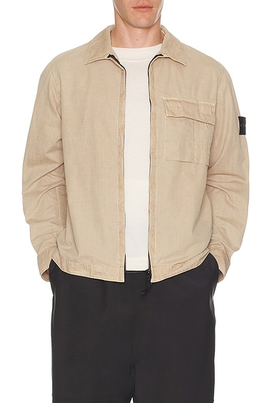 Brushed Cotton Canvas Overshirt