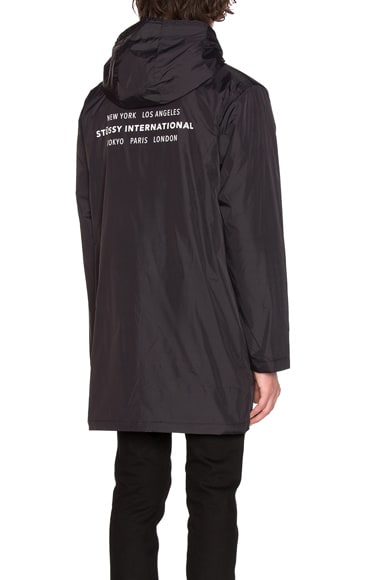 Insulated Long Hooded Coach Jacket