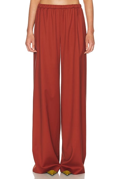 SEV Wide Leg Fluid Pant in Terracotta