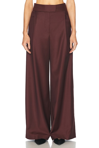 SEV Wide Leg Pant in Burgundy