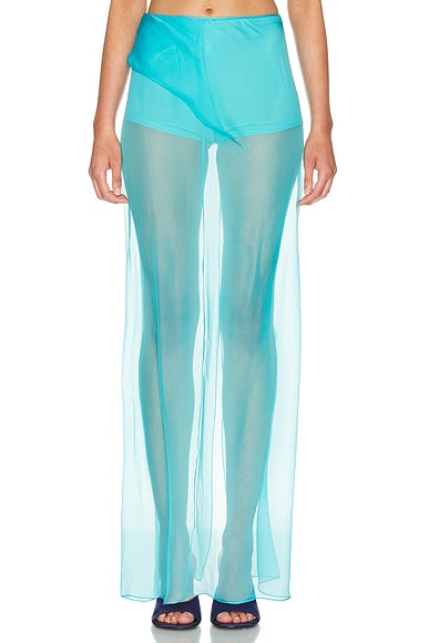 SEV Draped Skirt in Turquoise