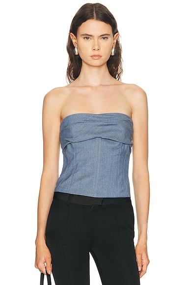 Tailored Drape Corset Top