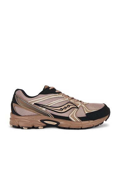 Saucony Ride Millennium Sneakers in Taupe & Black