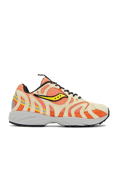 Saucony Grid Web Trailian Shoe in Brown Mustard FWRD