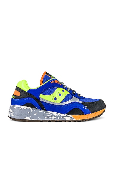 Saucony Shadow 6000 Trail Sneakers In Blue & Lime