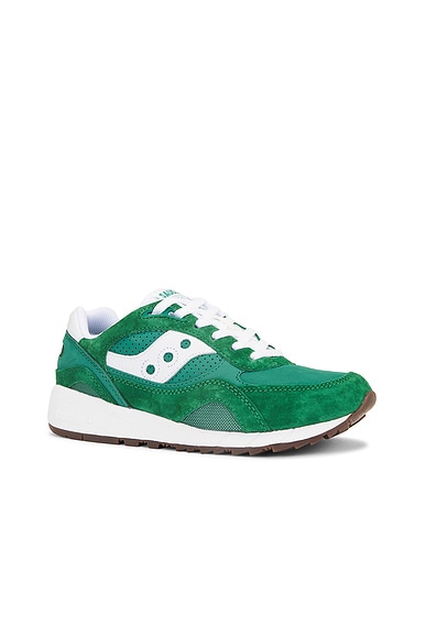 Shop Saucony Shadow 6000 In Green & White