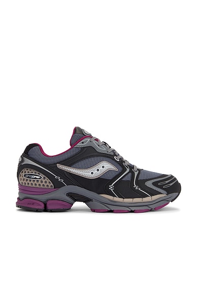 Saucony Progrid Triumph 4 in Dark Grey & Plum