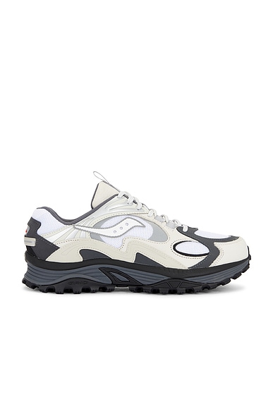 Saucony Grid Aura X in White & Silver