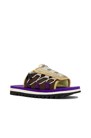 Shop Suicoke Dao-2ab Sandal In Brown & Purple