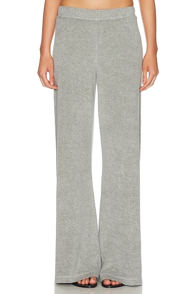 Suzie Kondi Zephyra Terry Flare Pant in Grey Heather