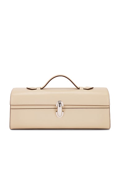 Savette The Slim Symmetry Pochette Bag in Bone