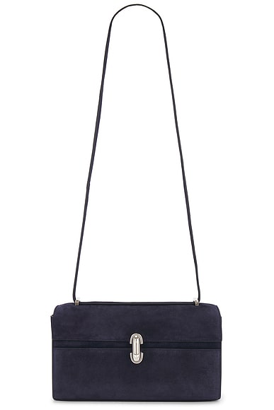 ショルダーバッグ・ポシェット SAVETTE FW24 SYMMETRY 26 IN SUEDE (H.010.03 410 NAVY) Savette The Symmetry 26 Bag in Navy | FWRD