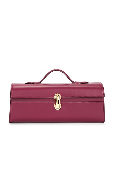 Savette Slim Symmetry Pochette Bag in Plum