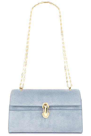 Savette Chain Symmetry Pochette Bag in Denim