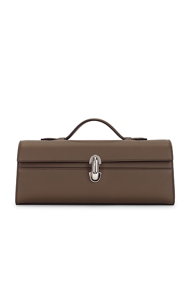Savette Slim Symmetry Pochette Bag in Mink