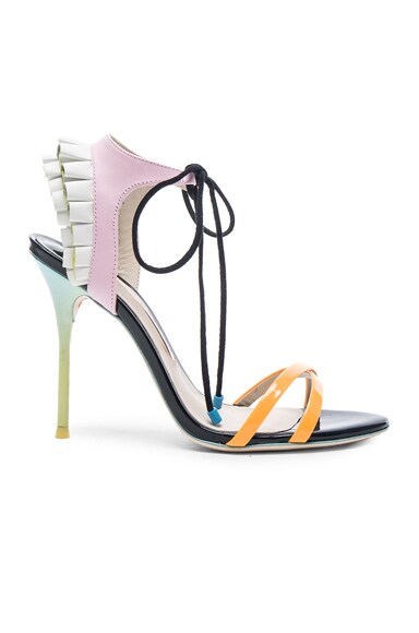 Leather Maribel Frill Heels