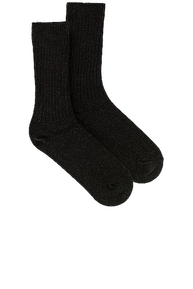 Recycled Cotton Socks in Black