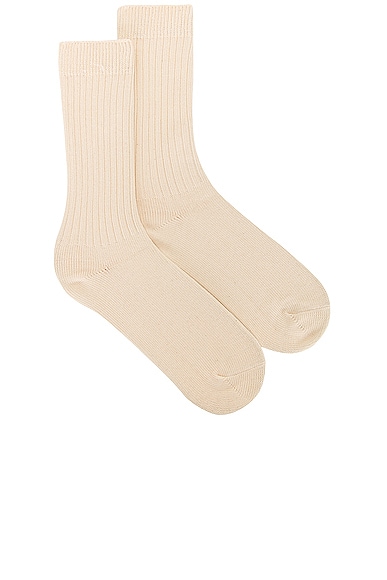 Recycled Cotton Socks in Cream
