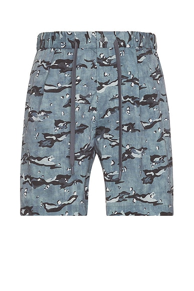 Printed Breathable Quick Dry Shorts in Grey