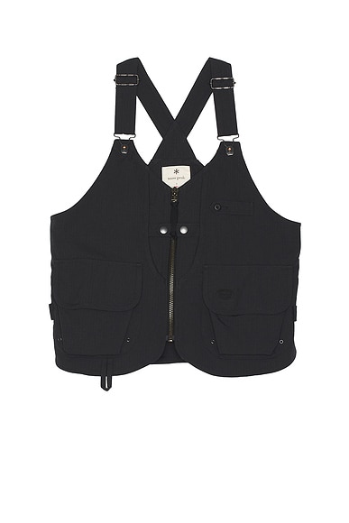 Snow Peak TAKIBI Ripstop Vest in Black | FWRD