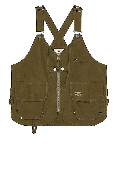 Snow Peak TAKIBI Vest in Olive | FWRD