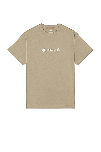 Soft Cotton Logo Short Sleeve T-Shirt in Brown