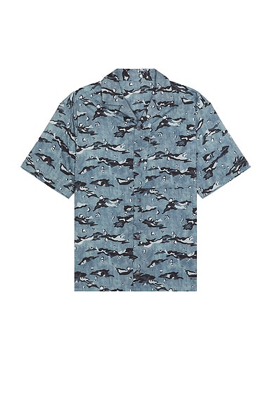 Snow Peak Printed Breathable Quick Dry Shirt in Grey