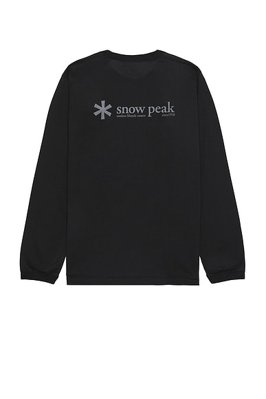 Snow Peak Insect Shield Long Sleeve T-Shirt in Black