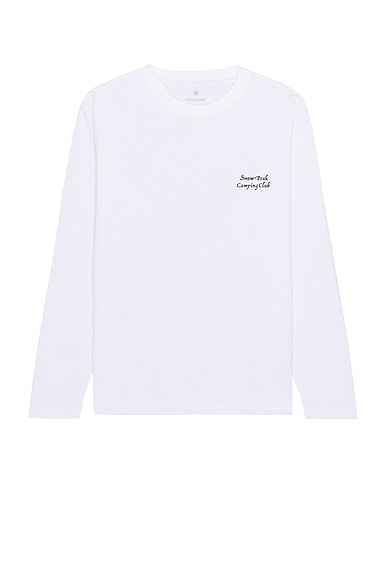 Shop Snow Peak Camping Club Long Sleeve T-shirt In White