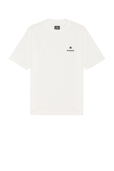 Snow Peak Sp One Point Logo T Shirt in White