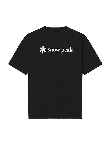 Snow Peak SP Back Printed Logo T shirt in Black