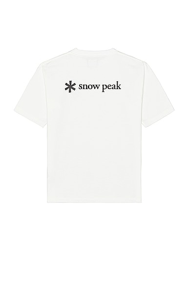 Snow Peak SP Back Printed Logo T shirt in White