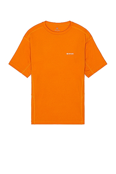 Shop Snow Peak Pe Power Dry Short Sleeve T-shirt In Orange