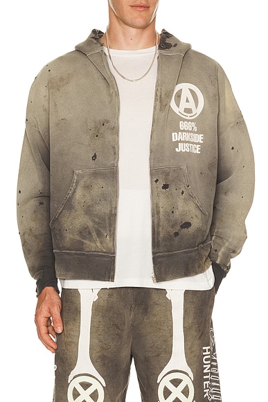 SAINT Mxxxxxx Hunter x Bounty Hunter Zip Hoodie in Charcoal