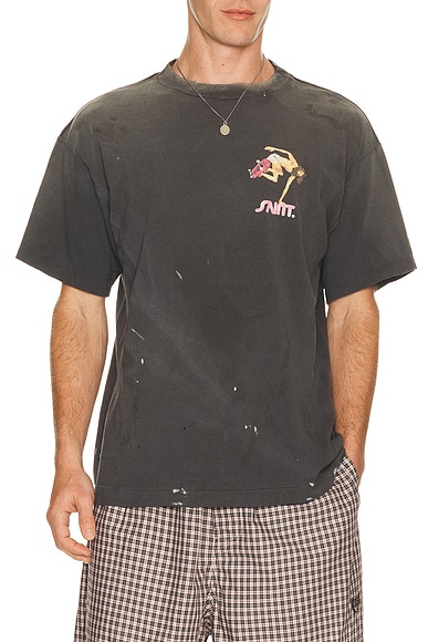 SAINT Mxxxxxx Skate Short Sleeve Tee in Black