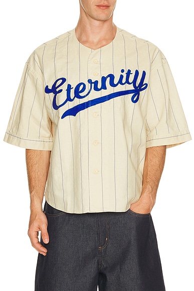 SAINT Mxxxxxx Eternity Baseball Shirt in White