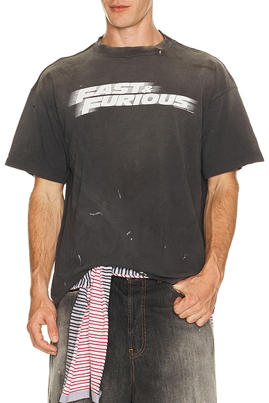 SAINT Mxxxxxx Fast Furious Ff Short Sleeve Tee in Black