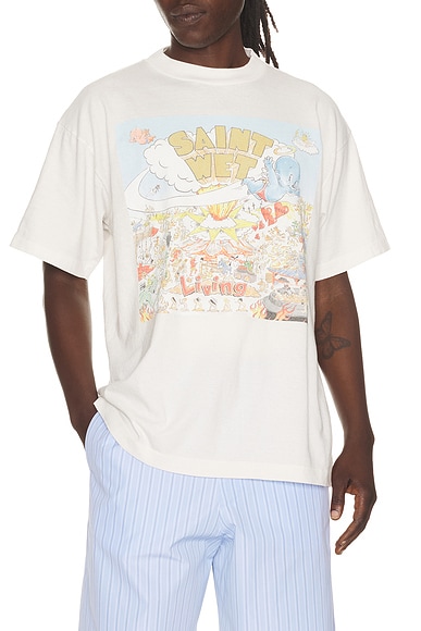SAINT Mxxxxxx Saint Wet Short Sleeve Tee in White