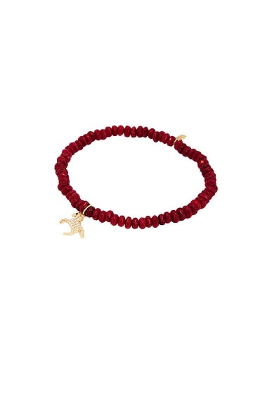 Sydney Evan Small Horse Charm Jade Rondelle Bracelet in Yellow Gold, Diamond, & Golden Moonstone Bead