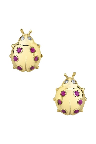Small Ladybug Stud Earrings