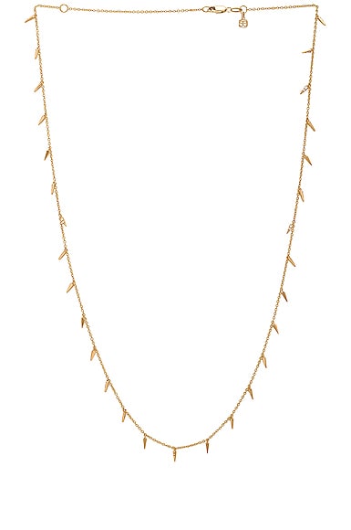 Sydney Evan Small Pave Fringe Necklace in Gold
