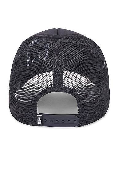 The North Face Tnf Logo Trucker Hat In Tnf Black & Tnf White