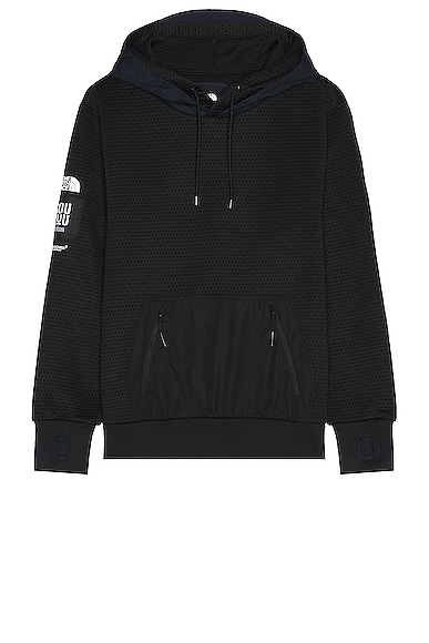 The North Face X Project U Dotknit Double Hoodie in Tnf Black & Aviator Navy