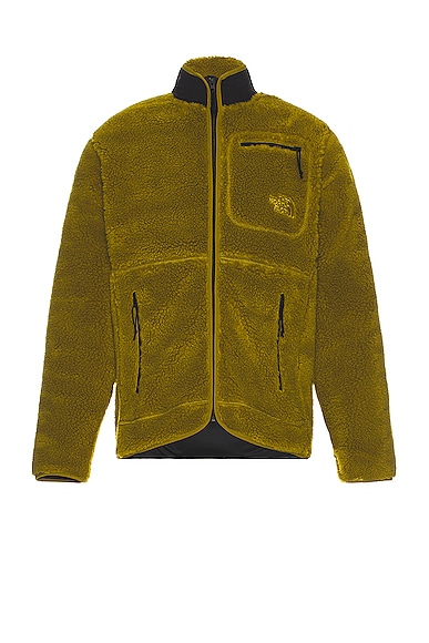 Shop The North Face Extreme Pile Full Zip Jacket In Sulphur Moss