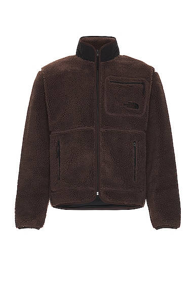 Shop The North Face Extreme Pile Full Zip Jacket In Coal Brown