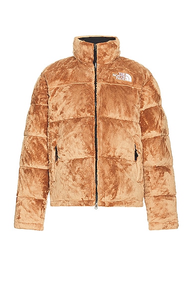 Shop The North Face Versa Velour Nuptse In Almond Butter