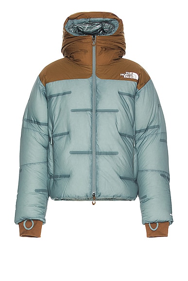 The North Face X Project U Cloud Down Nuptse Jacket in Concrete Grey & Sepia Brown